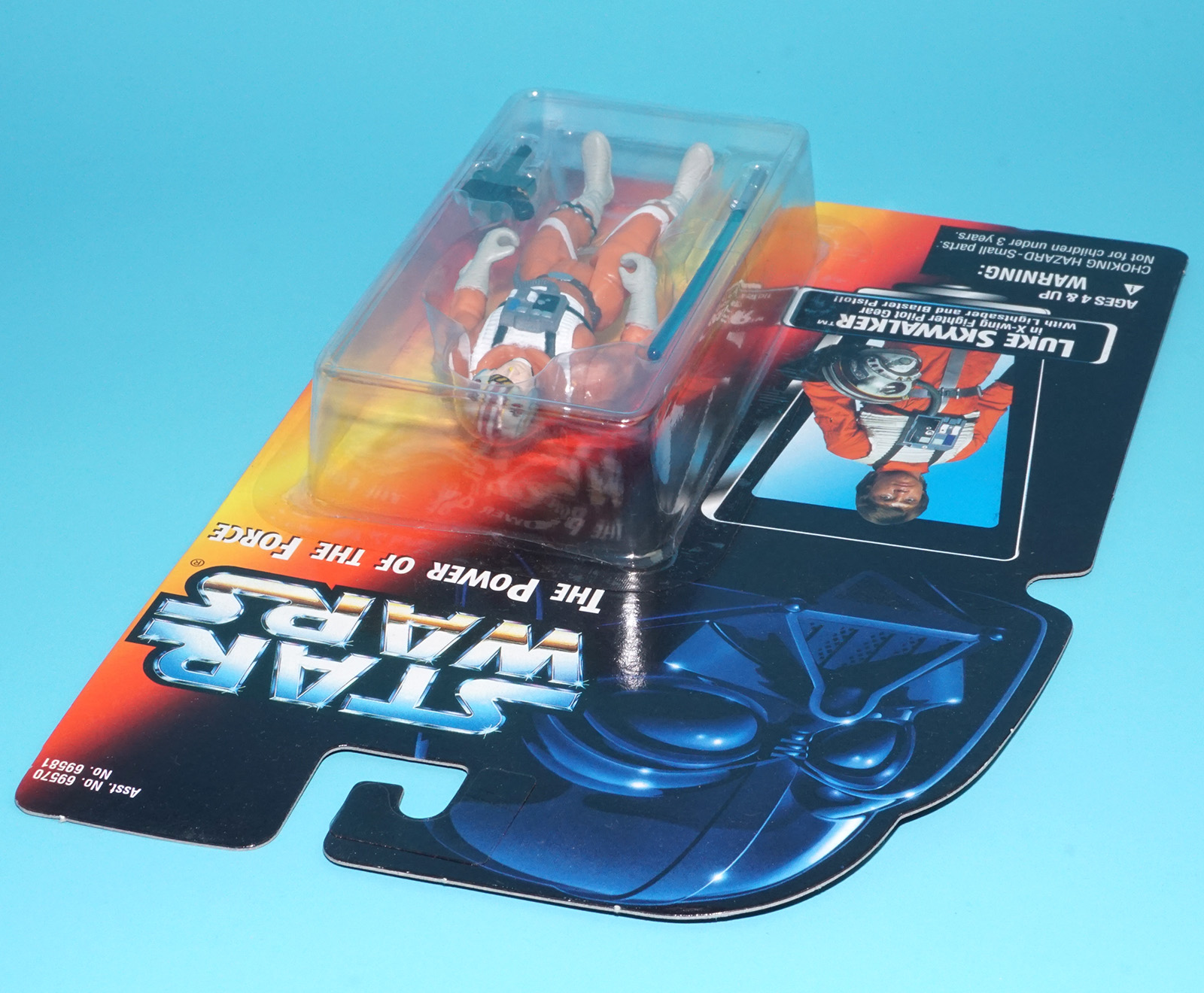 STAR WARS POTF2 LUKE SKYWALKER X-WING PILOT SHORT SABER MOC MOSC US CARD 1995 KENNER - Image 4