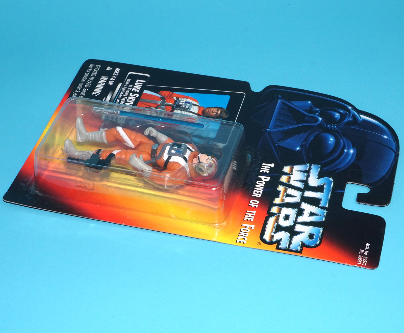 STAR WARS POTF2 LUKE SKYWALKER X-WING PILOT SHORT SABER MOC MOSC US CARD 1995 KENNER - Image 5