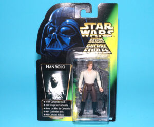 STAR WARS POTF2 HAN SOLO CARBONITE MOC MOSC EURO CARD 1996 KENNER