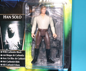 STAR WARS POTF2 HAN SOLO CARBONITE MOC MOSC EURO CARD 1996 KENNER