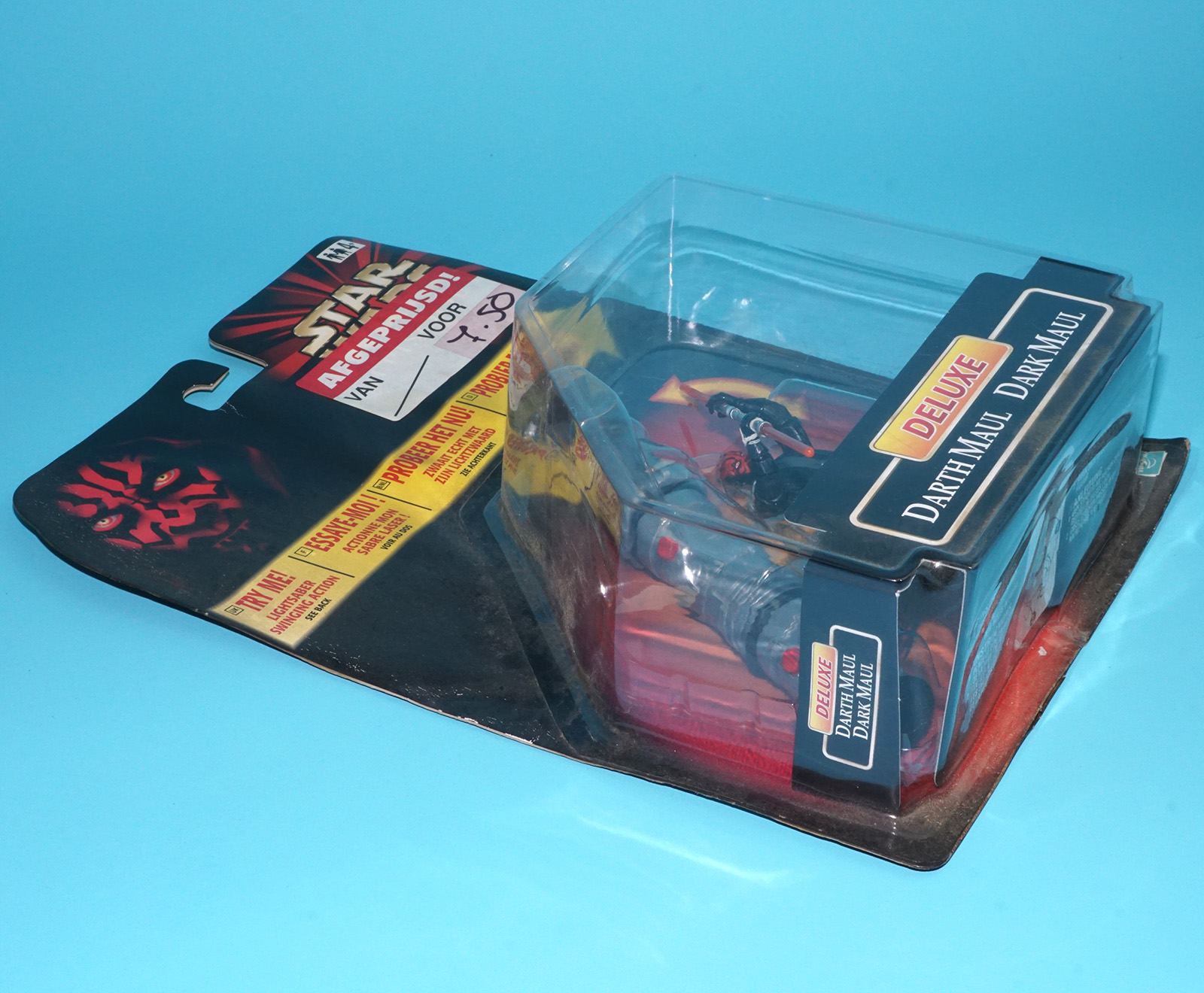 STAR WARS EPISODE 1 DELUXE DARTH MAUL MOC MOSC EURO CARD 1999 HASBRO - Image 3