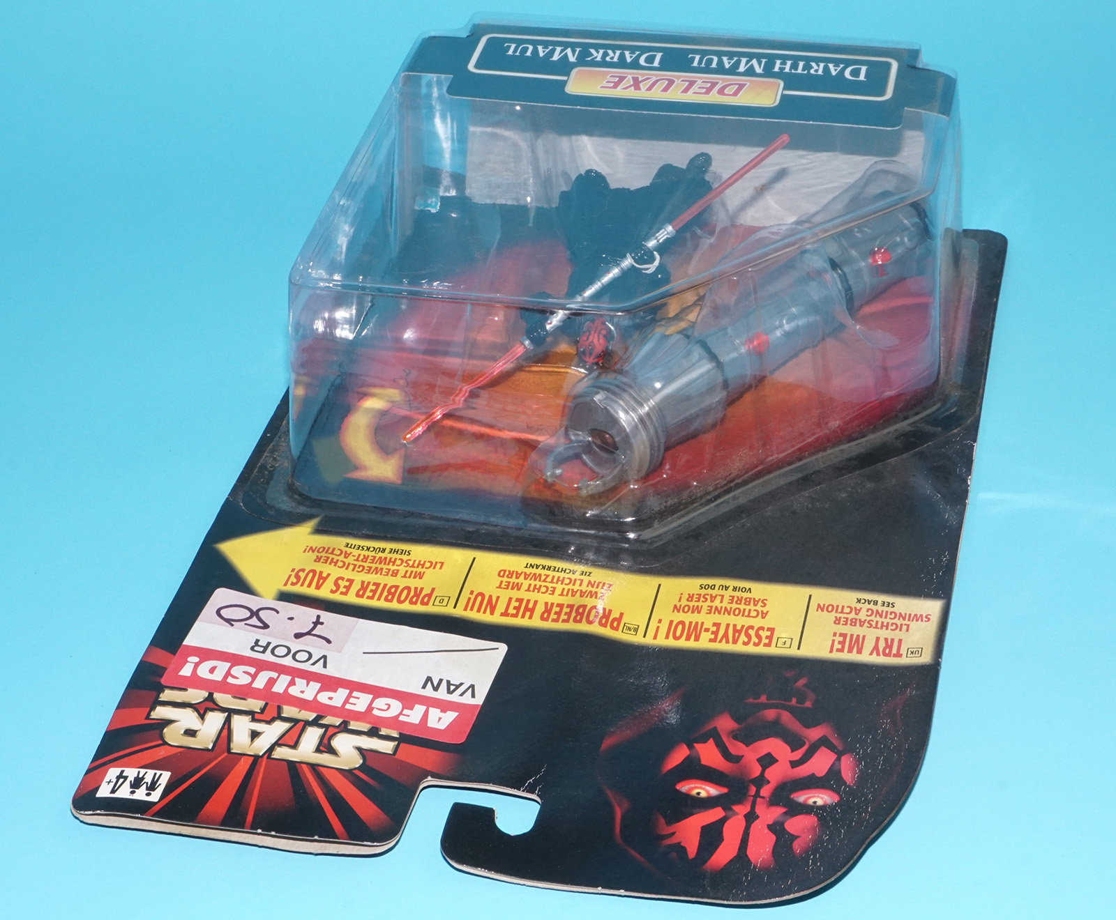 STAR WARS EPISODE 1 DELUXE DARTH MAUL MOC MOSC EURO CARD 1999 HASBRO - Image 4