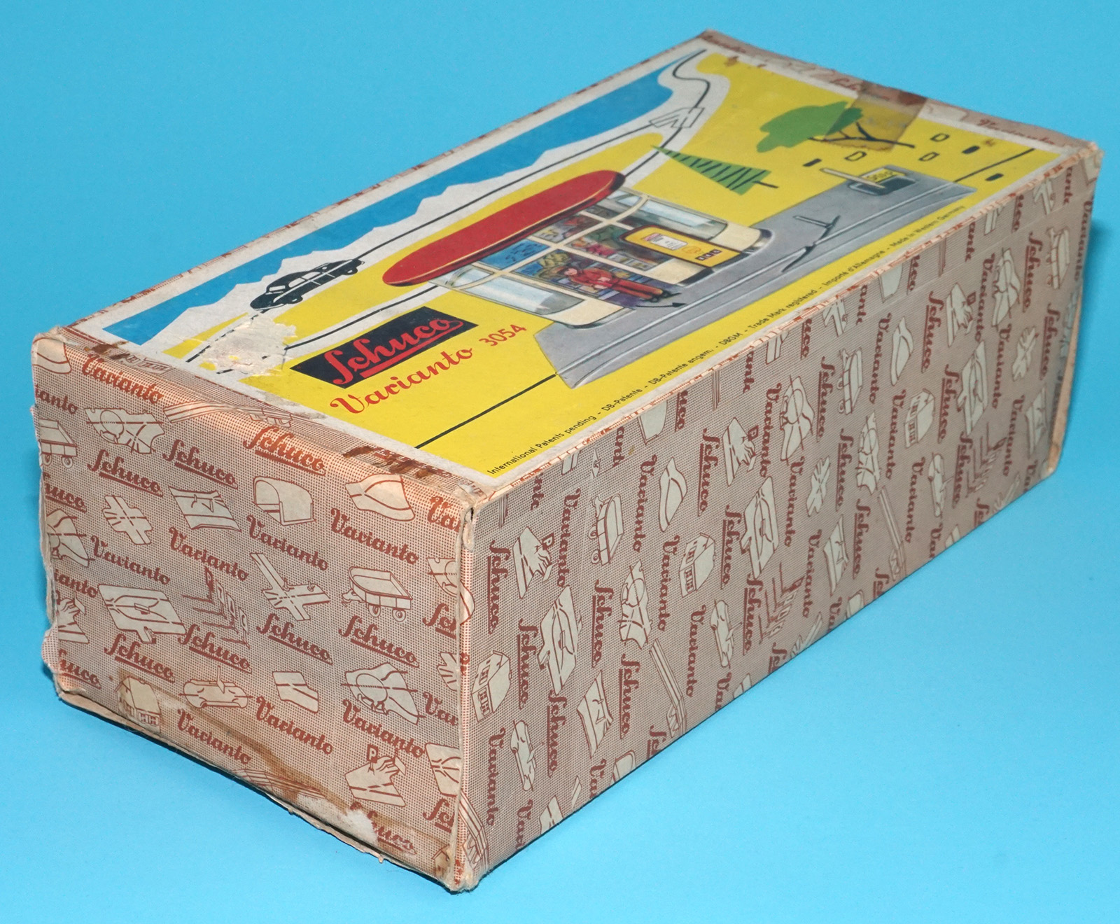 SCHUCO VARIANTO 3054 GAS STATION TANKSTELLE ORIGINAL EMPTY BOX 1950s SCHUCO GERMANY - Image 3