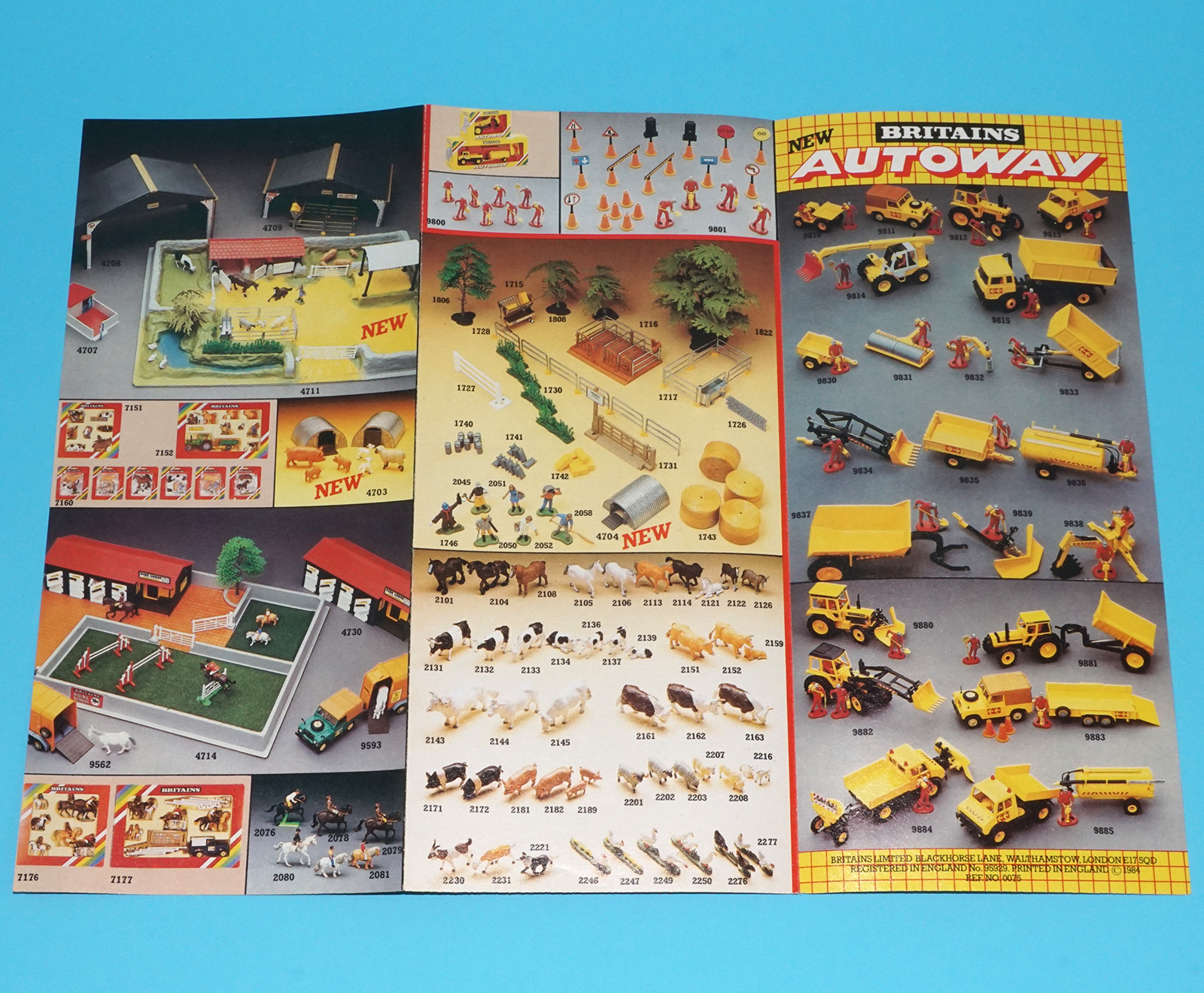 BRITAINS TOY CATALOG 1984 CATALOGUE KATALOG FOLDOUT LEAFLET FARM AUTOWAY - Image 3