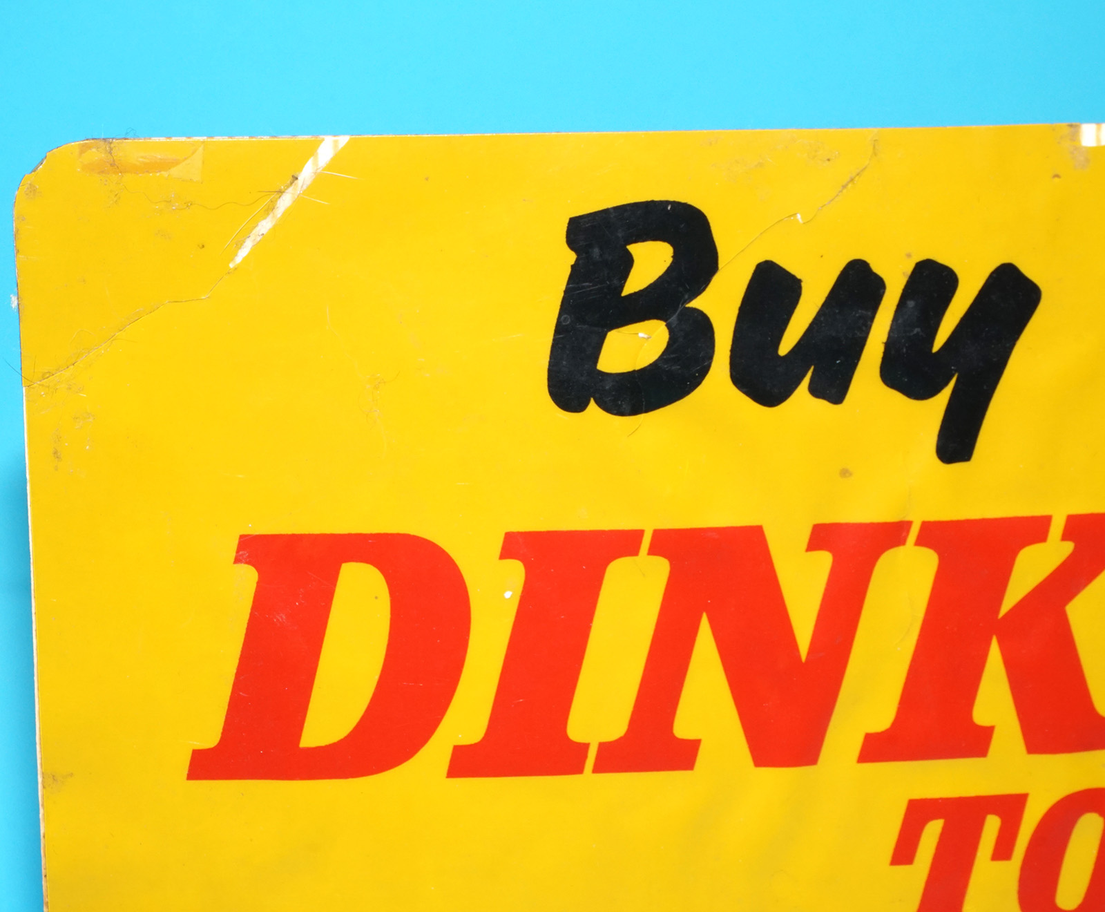 DINKY TOYS ORIGINAL SHOP DISPLAY 1685/3 BUY HERE SIGN 1950s HORNBY MECCANO ENGLAND - Image 2