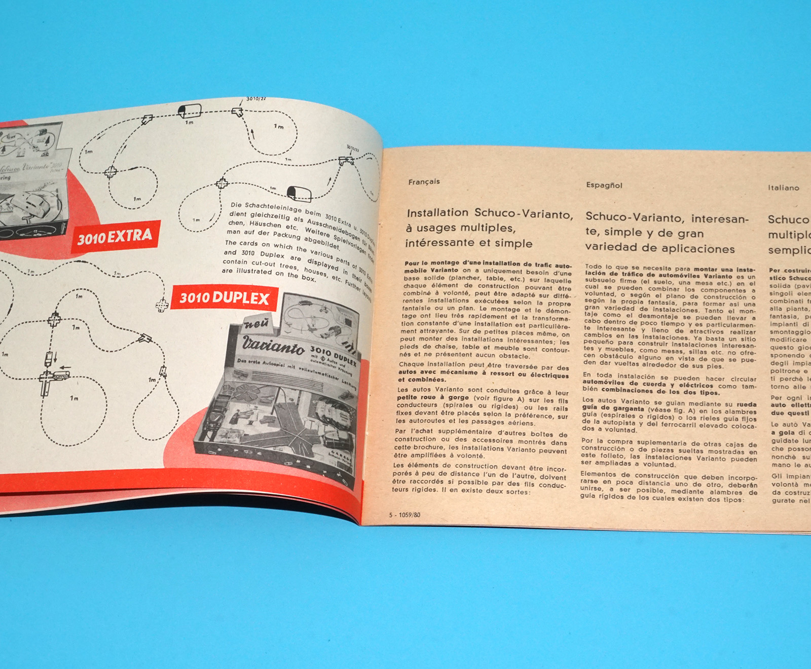 SCHUCO VARIANTO TOY CATALOG 1960s CATALOGUE KATALOG FOLDOUT GERMAN ENGLISH - Image 4