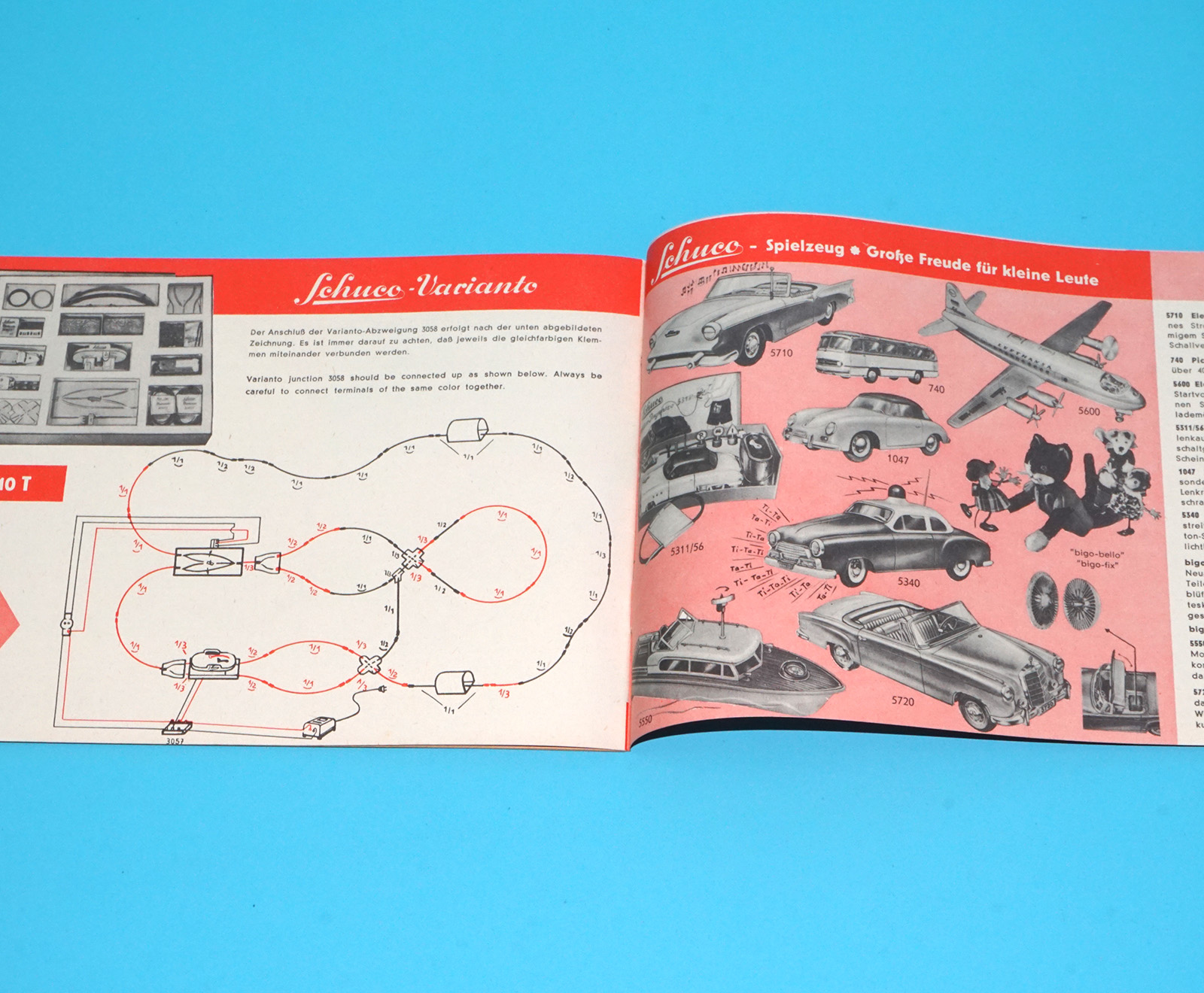 SCHUCO VARIANTO TOY CATALOG 1960s CATALOGUE KATALOG FOLDOUT GERMAN ENGLISH - Image 7