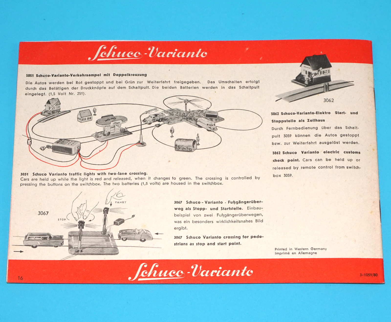 SCHUCO VARIANTO TOY CATALOG 1960s CATALOGUE KATALOG FOLDOUT GERMAN ENGLISH - Image 8