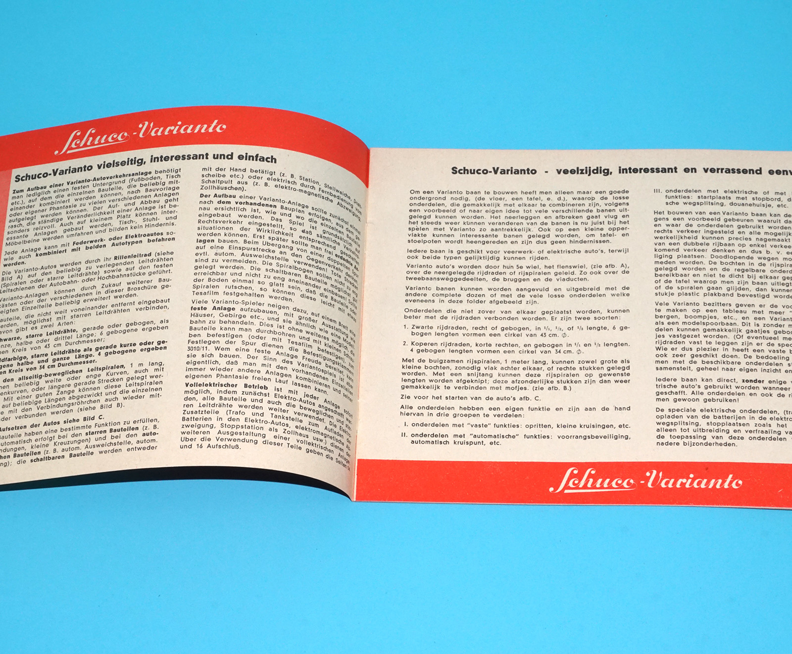 SCHUCO VARIANTO TOY CATALOG 1960s CATALOGUE KATALOG FOLDOUT GERMAN DUTCH - Image 2