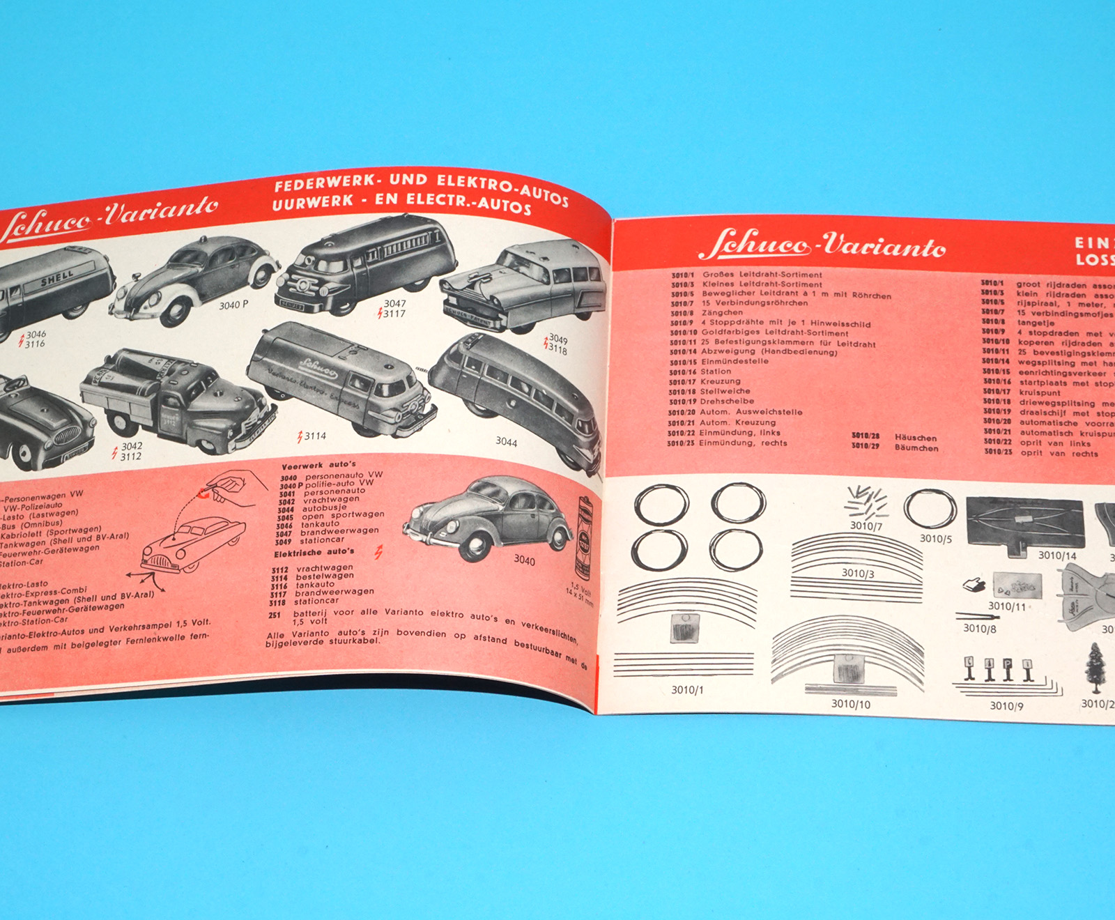 SCHUCO VARIANTO TOY CATALOG 1960s CATALOGUE KATALOG FOLDOUT GERMAN DUTCH - Image 3