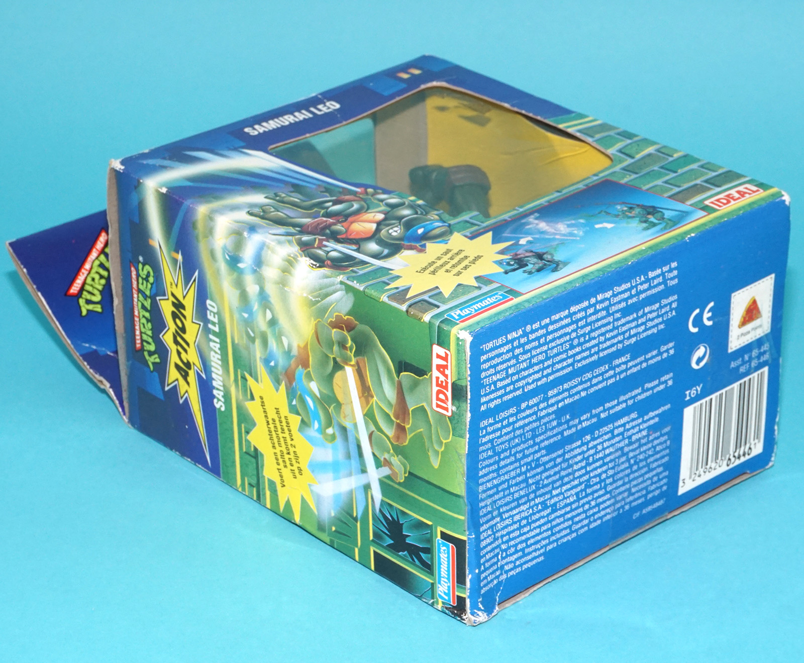 TMNT TEENAGE MUTANT NINJA TURTLES NINJA ACTION SAMURAI LEO MIB MISB SEALED EURO HERO BOX 1993 PLAYMATES IDEAL - Image 3