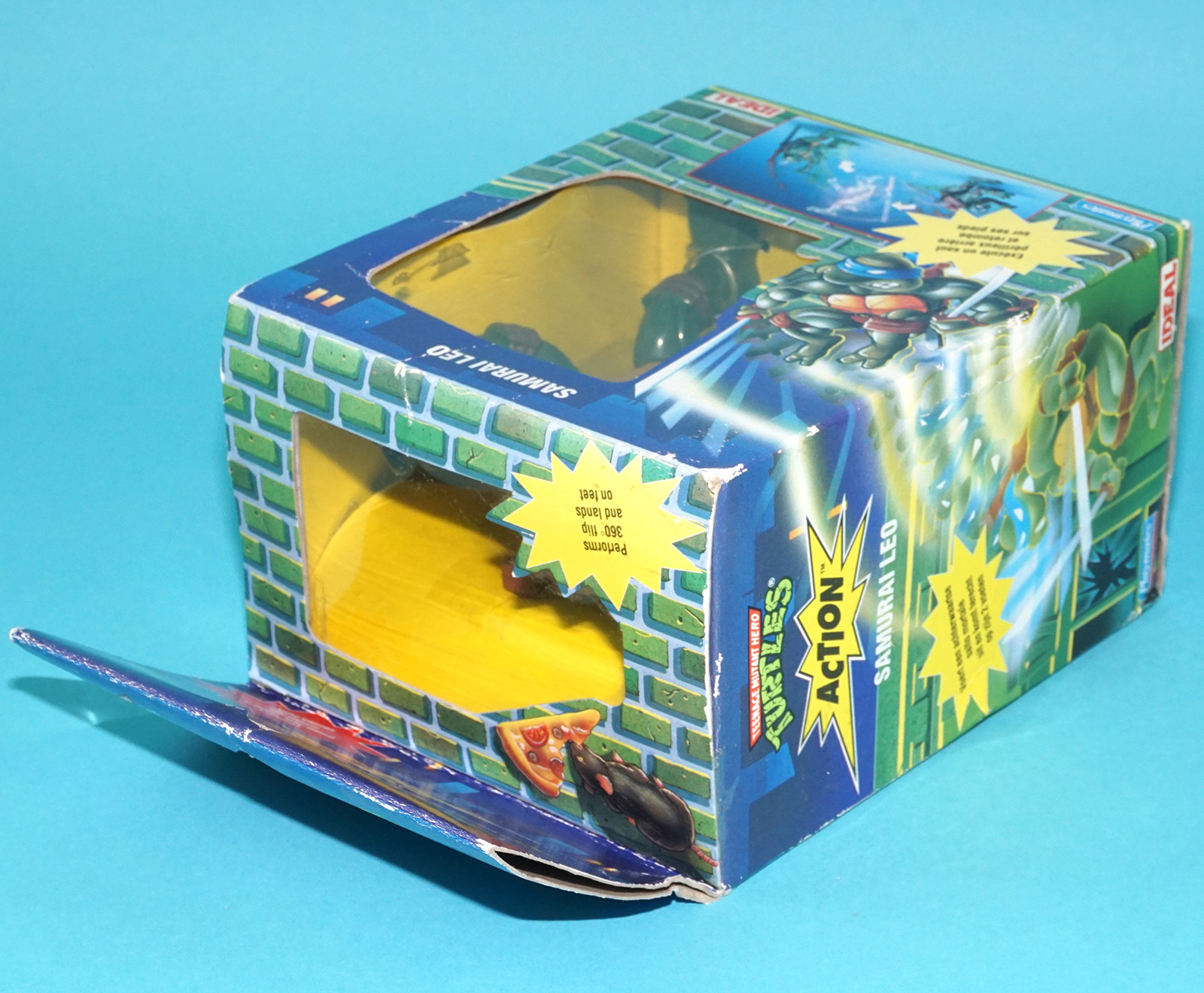 TMNT TEENAGE MUTANT NINJA TURTLES NINJA ACTION SAMURAI LEO MIB MISB SEALED EURO HERO BOX 1993 PLAYMATES IDEAL - Image 4