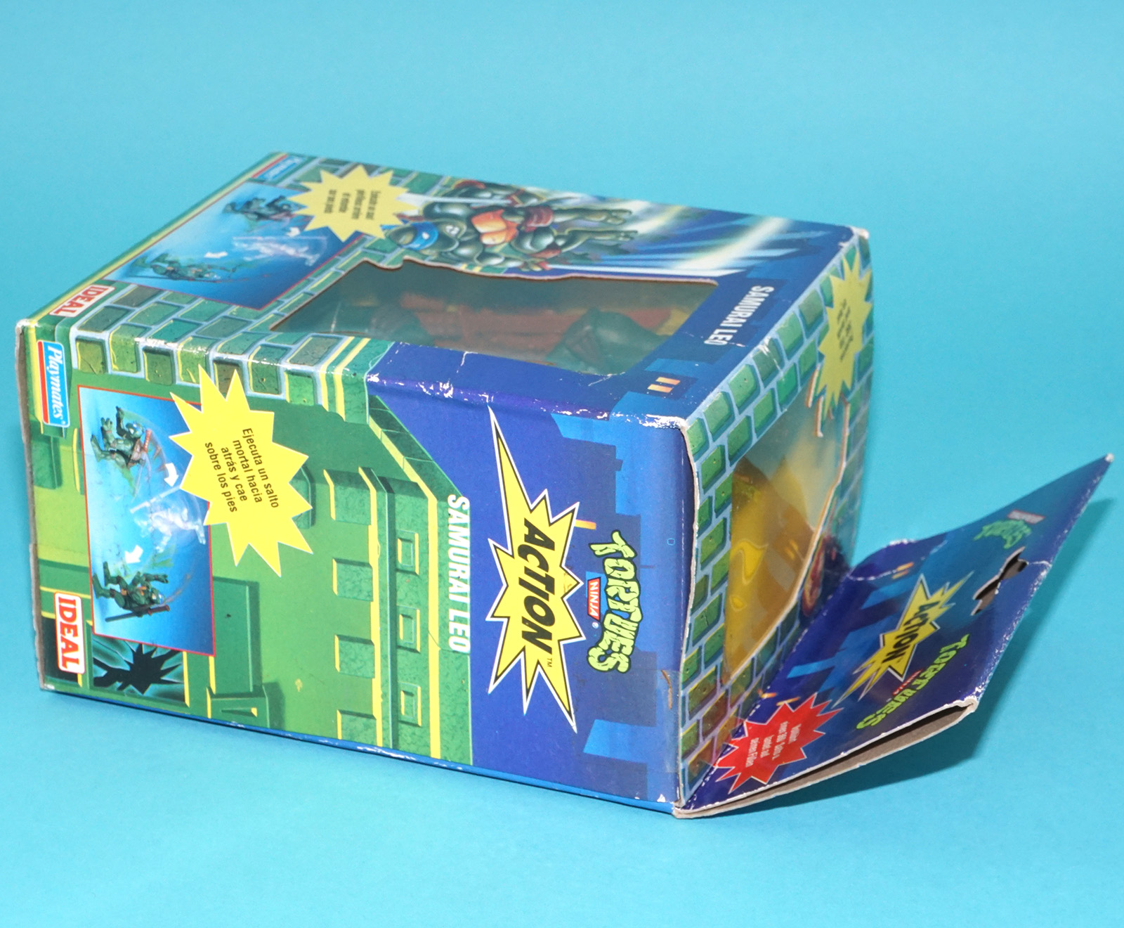 TMNT TEENAGE MUTANT NINJA TURTLES NINJA ACTION SAMURAI LEO MIB MISB SEALED EURO HERO BOX 1993 PLAYMATES IDEAL - Image 5