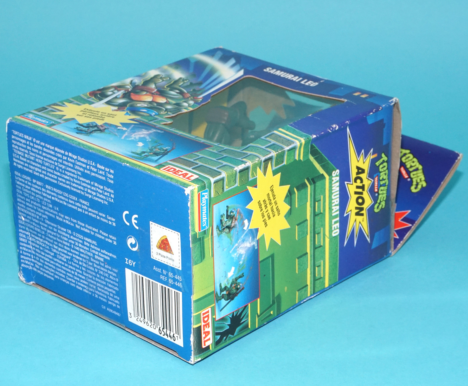 TMNT TEENAGE MUTANT NINJA TURTLES NINJA ACTION SAMURAI LEO MIB MISB SEALED EURO HERO BOX 1993 PLAYMATES IDEAL - Image 6