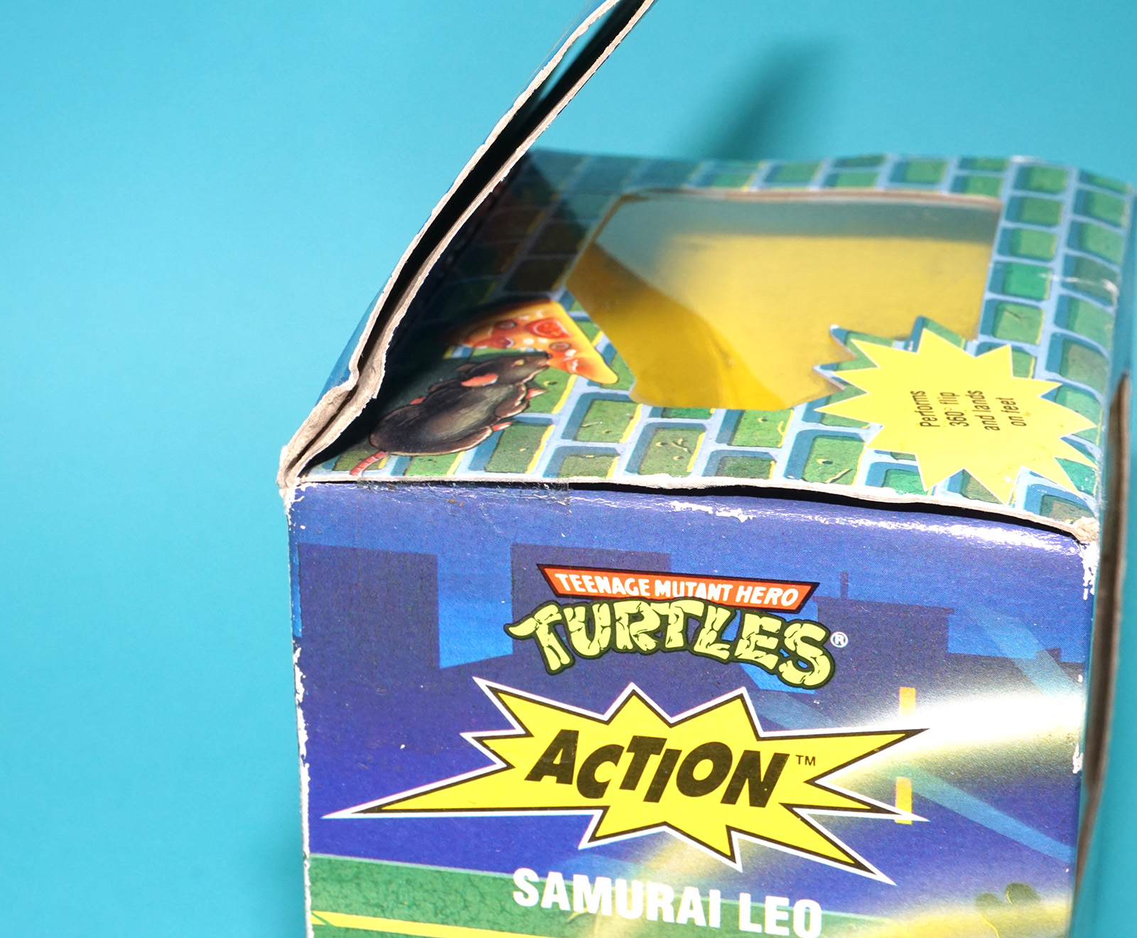 TMNT TEENAGE MUTANT NINJA TURTLES NINJA ACTION SAMURAI LEO MIB MISB SEALED EURO HERO BOX 1993 PLAYMATES IDEAL - Image 9