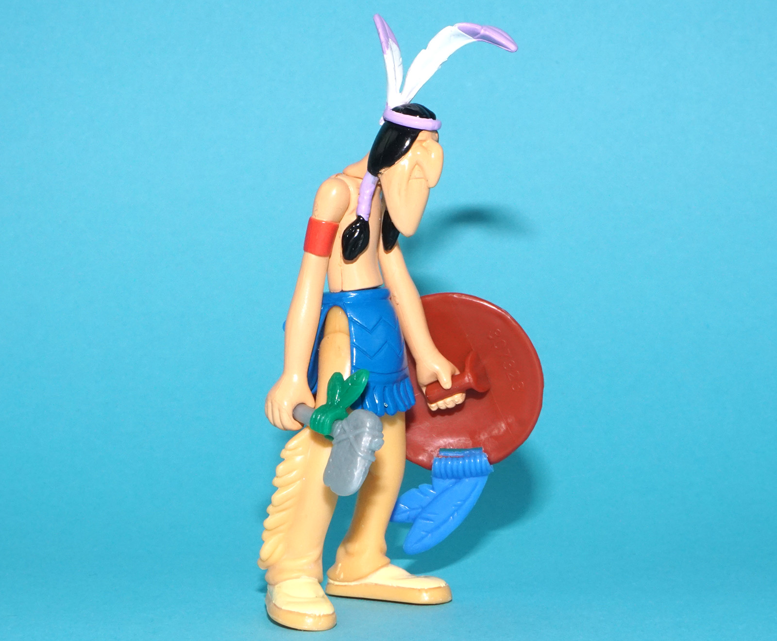 DISNEY HEROES PETER PAN ACTION FIGURE NATIVE AMERICAN WARRIOR 100% COMPLETE 2003 FAMOSA - Image 2