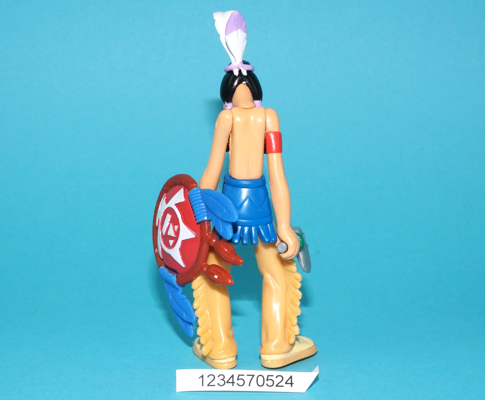 DISNEY HEROES PETER PAN ACTION FIGURE NATIVE AMERICAN WARRIOR 100% COMPLETE 2003 FAMOSA - Image 3