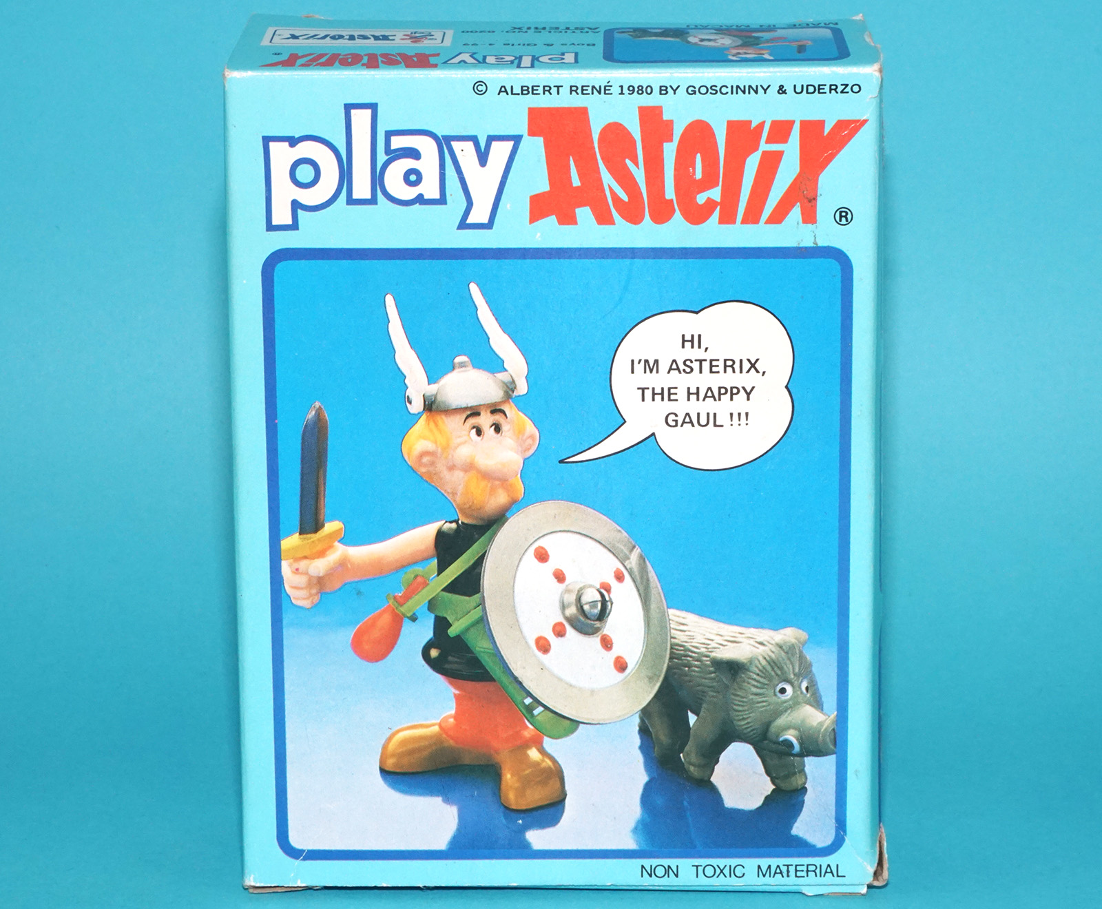 ASTERIX PLAY ACTION FIGURES 6200 ASTERIX BOXED UK BOX 1984 CEJI TOYCLOUD