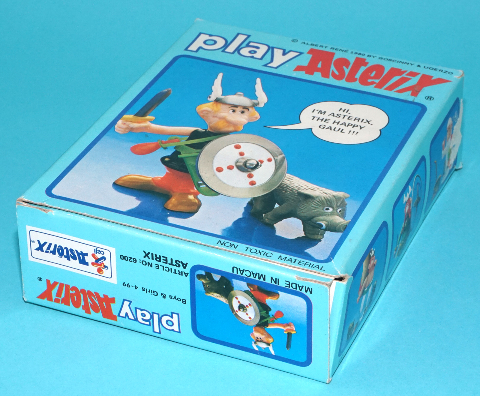 ASTERIX PLAY ACTION FIGURES 6200 ASTERIX BOXED UK BOX 1984 CEJI TOYCLOUD - Image 6