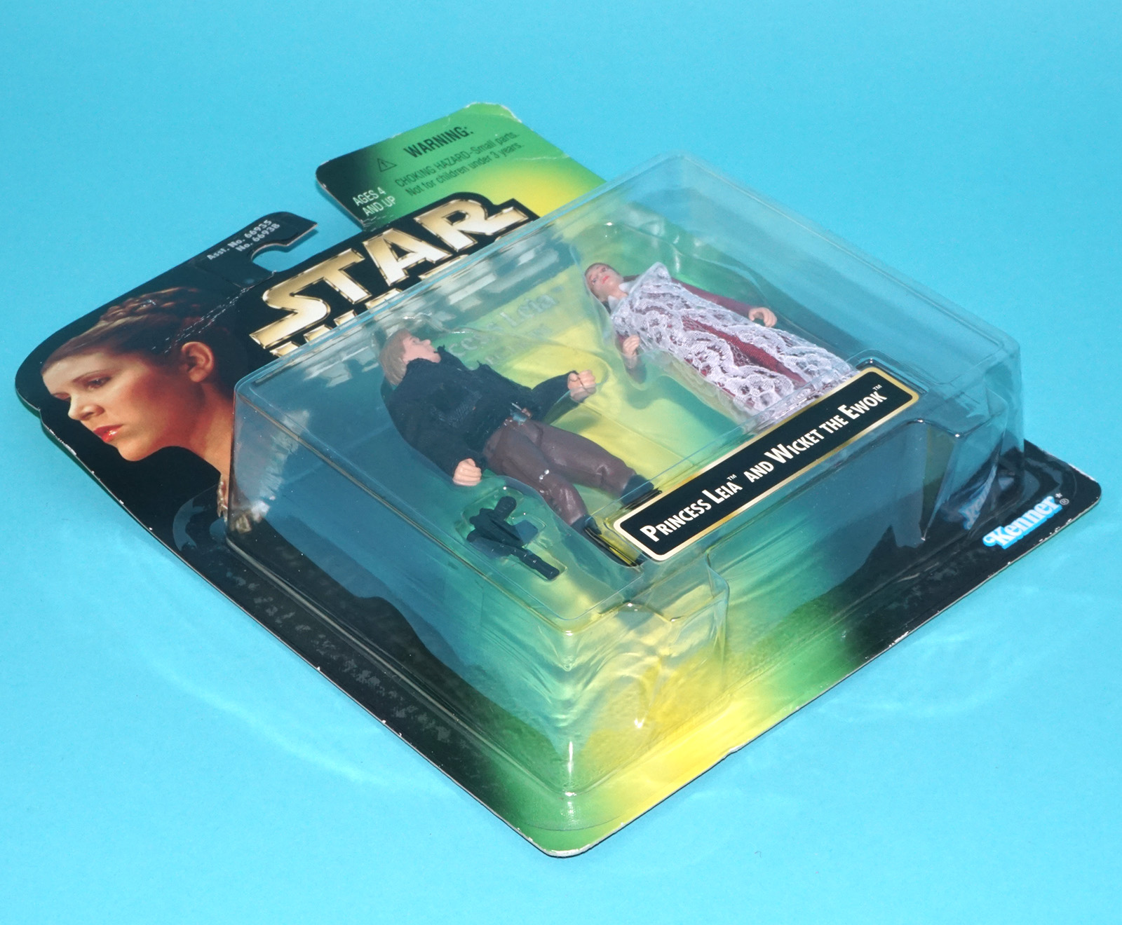 STAR WARS PRINCESS LEIA COLLECTION HAN SOLO & LEIA MOC MOSC MISCARD ERROR 1997 KENNER READ - Image 3
