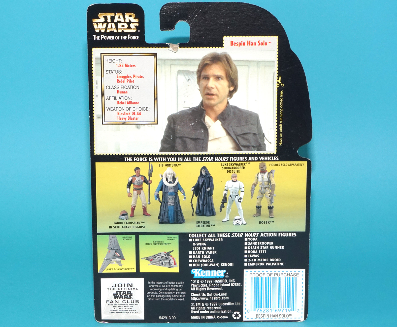 STAR WARS POTF2 HAN SOLO BESPIN MOC MOSC US CARD JAPAN 1997 KENNER - Image 6