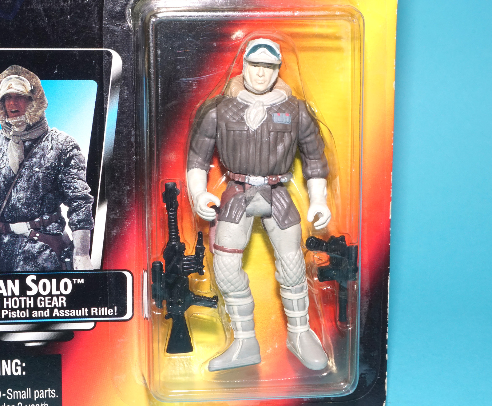 STAR WARS POTF2 HAN SOLO HOTH GEAR MOC MOSC US CARD 1995 KENNER - Image 2
