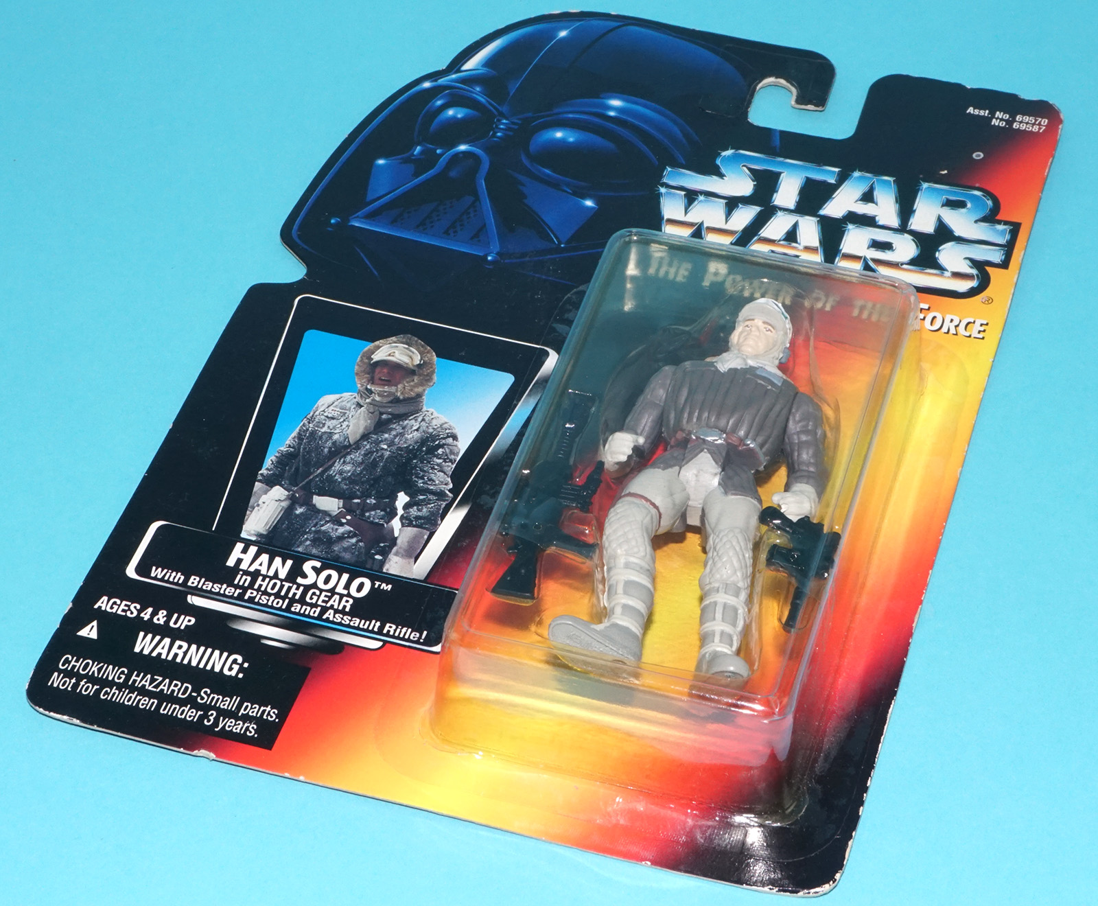 STAR WARS POTF2 HAN SOLO HOTH GEAR MOC MOSC US CARD 1995 KENNER - Image 6