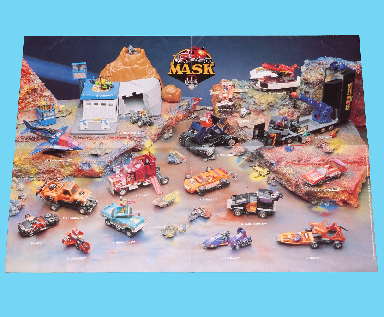 M.A.S.K FOLDOUT POSTER 'THUNDERHAWK' 1986 KENNER TONKA KPT HOLLAND HTF - Image 2