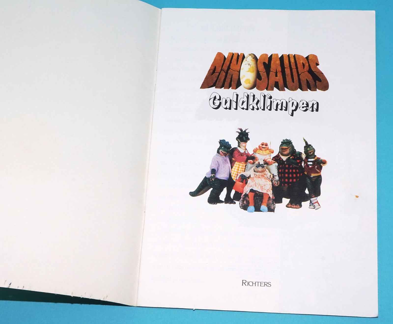 DINOSAURS GOLDEN CHILD STORY BOOK SWEDISH GULDKLIMPEN 1992 RICHTERS JIM HENSON DISNEY - Image 3