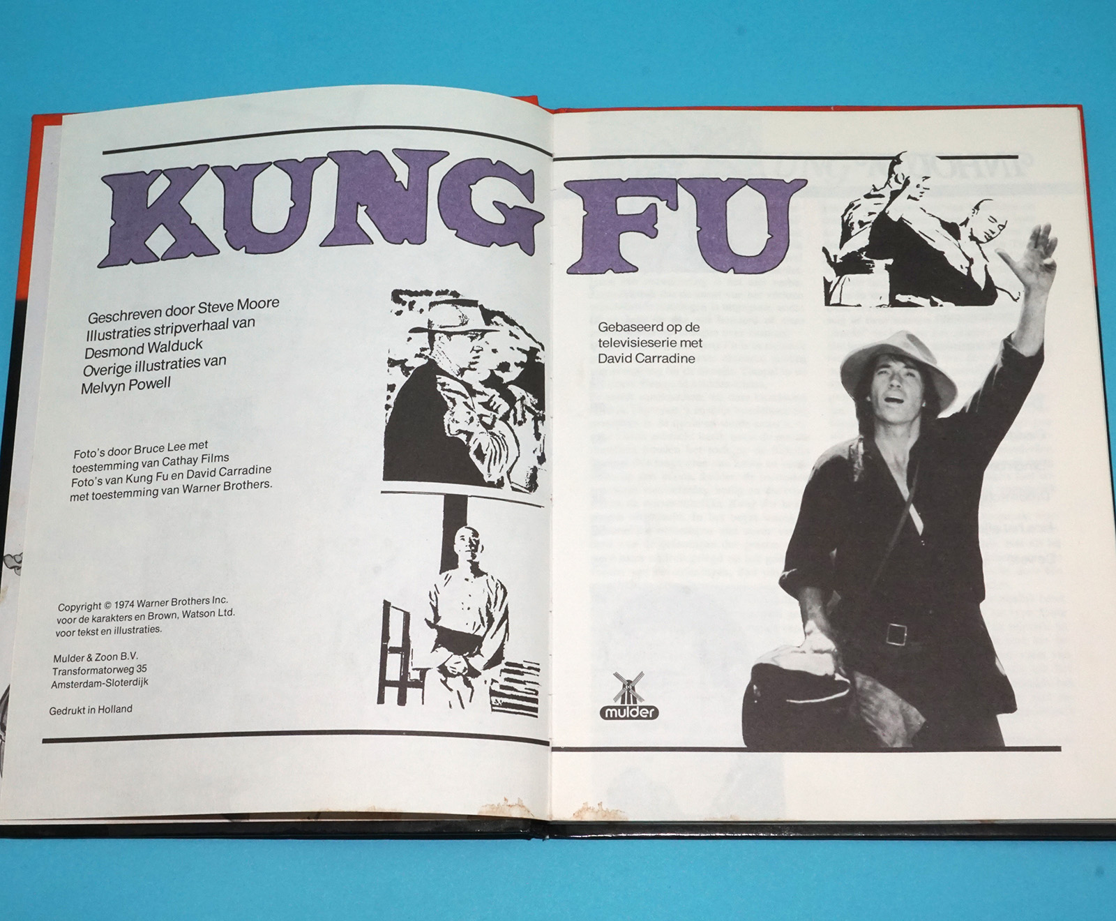 KUNG FU STORY COMIC ACTIVITY BOOK DUTCH 1974 MULDER & ZOON DAVID CARRADINE - Image 4