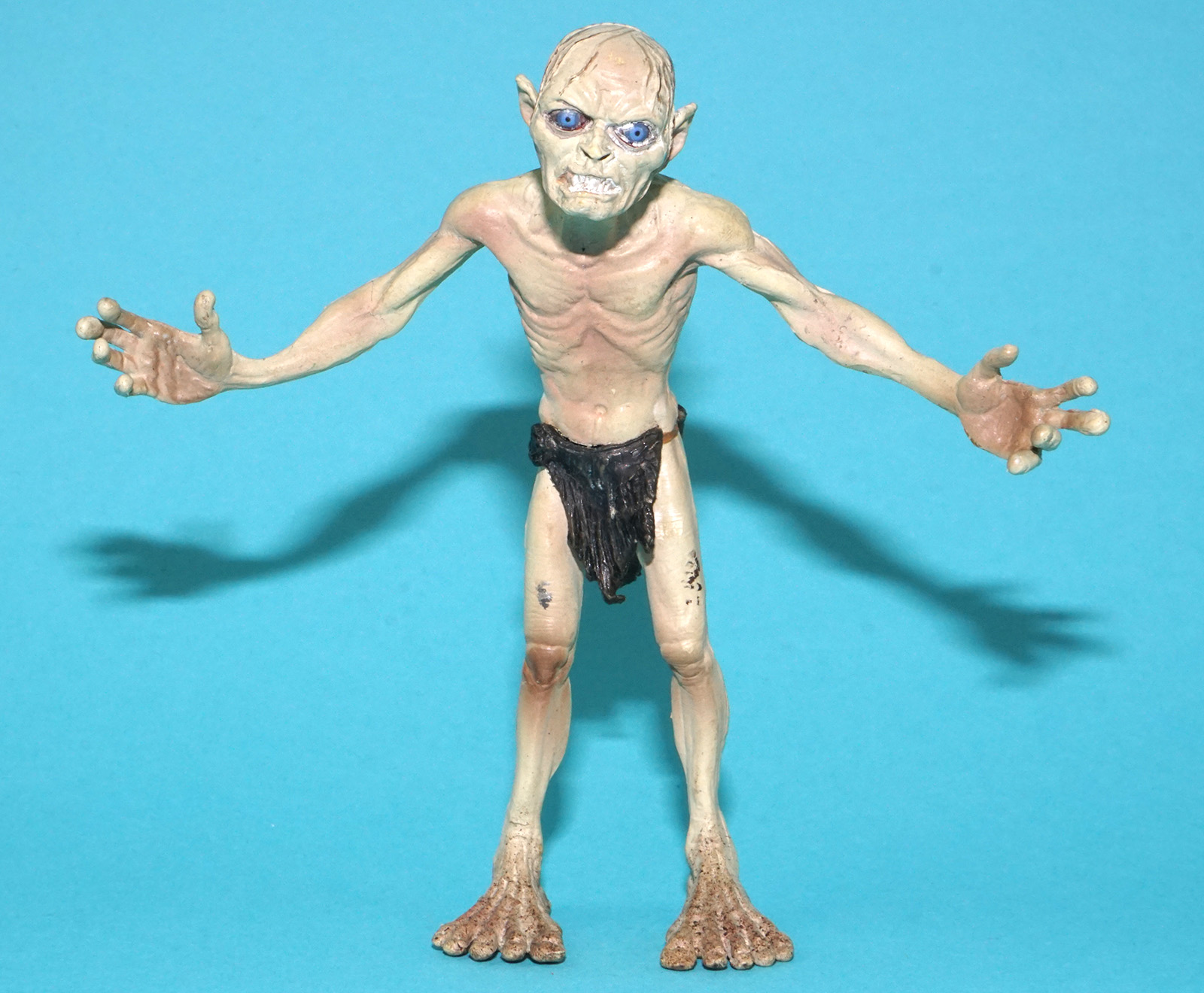LORD OF THE RINGS LOTR TWO TOWERS SMEAGOL GOLLUM & ROCK 100% COMPLETE 2002 TOY BIZ WORKS! - Image 3