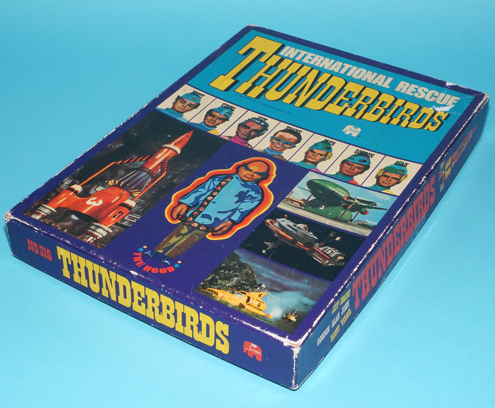 THUNDERBIRDS INTERNATIONAL RESCUE BOARD GAME COMPLETE 1967 JUMBO HOLLAND HTF - Image 6
