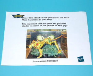 TRANSFORMERS BEAST MACHINES SHOP DISPLAY FEATUREBOX INSTRUCTIONS SHEET 2000 HASBRO