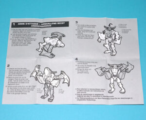 TRANSFORMERS BEAST WARS ORIGINAL SPARE INSTRUCTIONS BASIC CLASS NOCTORRO FUZORS 1998 HASBRO