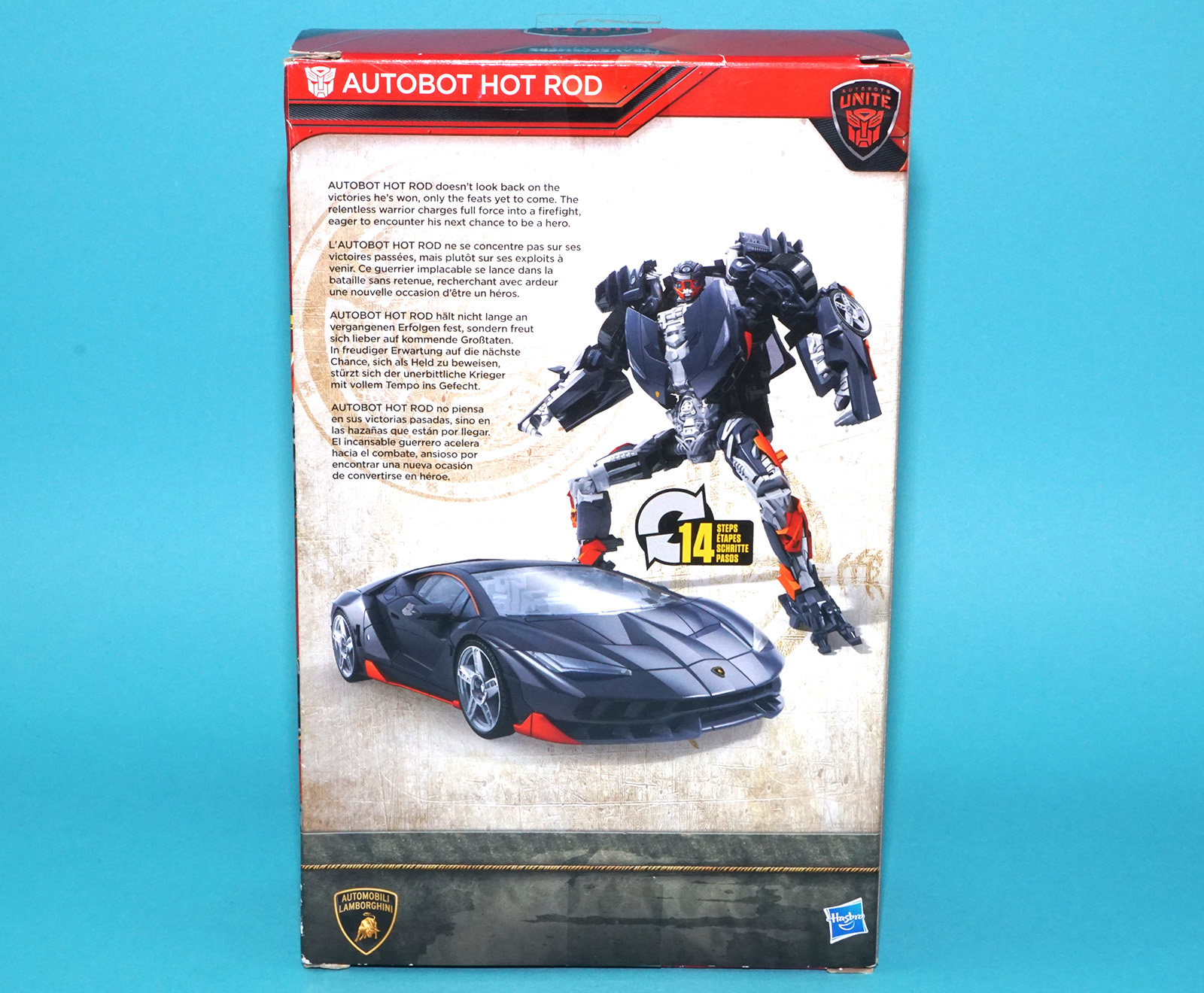 TRANSFORMERS TLK THE LAST KNIGHT DELUXE CLASS AUTOBOT HOT ROD COMPLETE BOXED EURO BOX 2017 HASBRO - Image 7