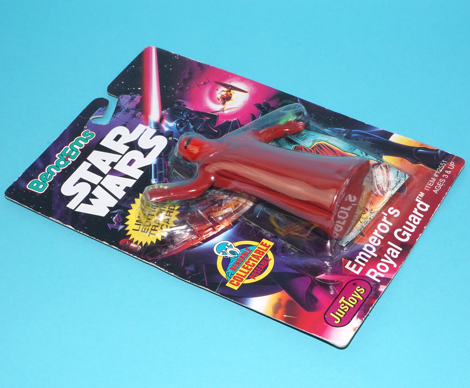 STAR WARS BEND-EMS EMPEROR'S ROYAL GUARD MOC MOSC SEALED CARD 1994 JUSTOYS - Image 3