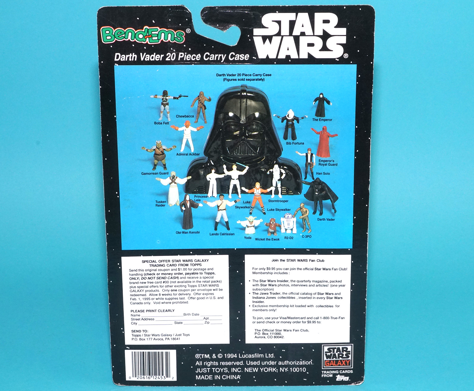 STAR WARS BEND-EMS HAN SOLO MOC MOSC SEALED CARD 1994 JUSTOYS - Image 6