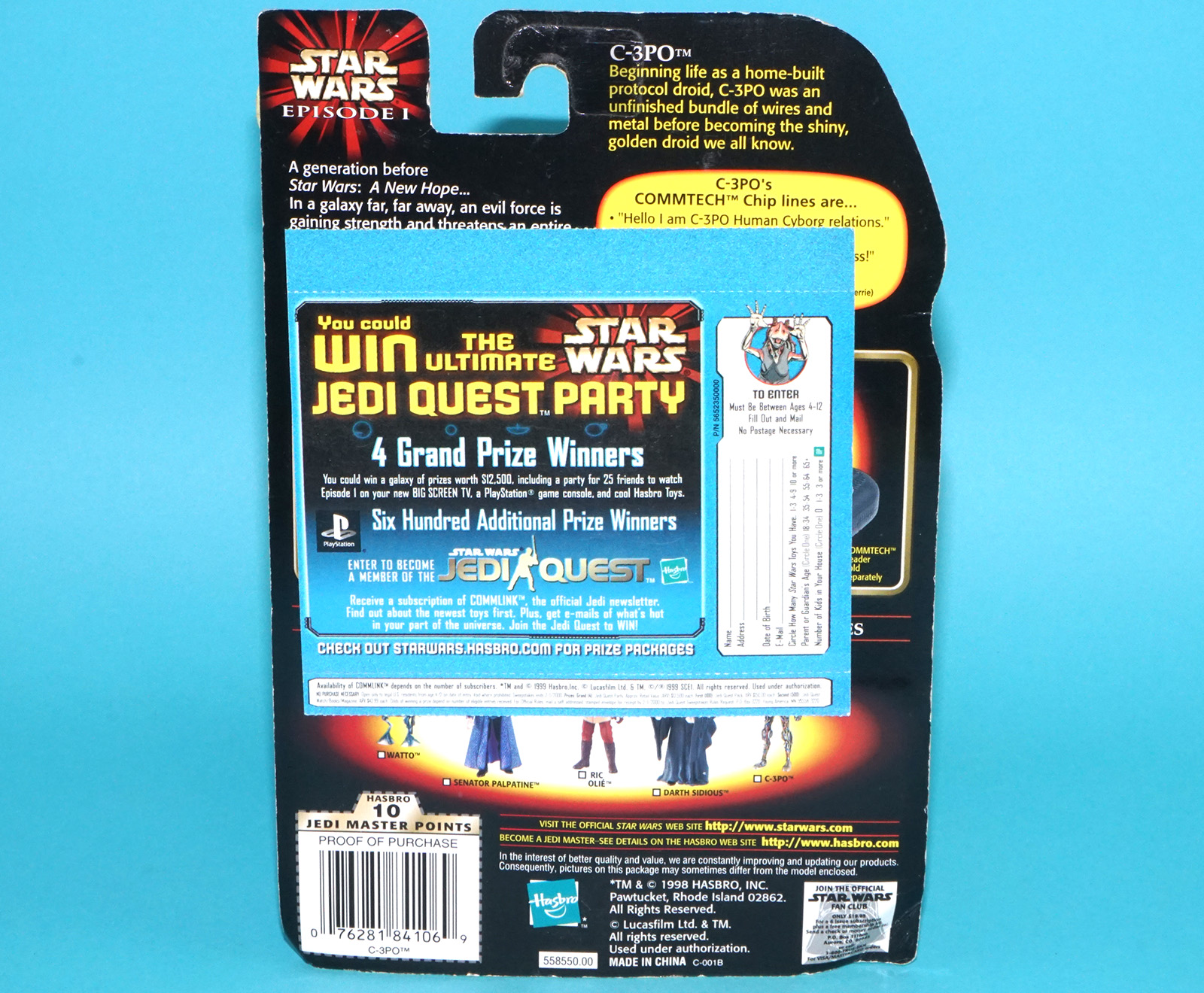 STAR WARS EPISODE 1 C-3PO MOC MOSC US CARD 1998 HASBRO - Image 7