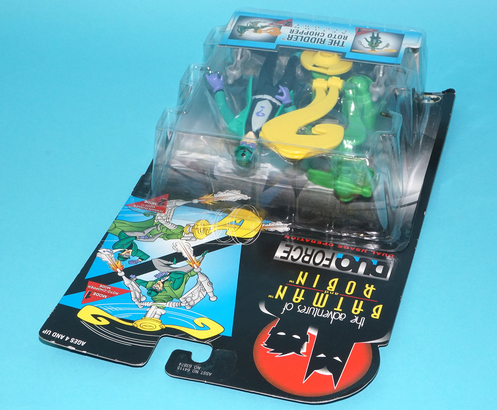 BATMAN & ROBIN ANIMATED ADVENTURES DUO-FORCE RIDDLER MOC MOSC US CARD 1997 KENNER - Image 4