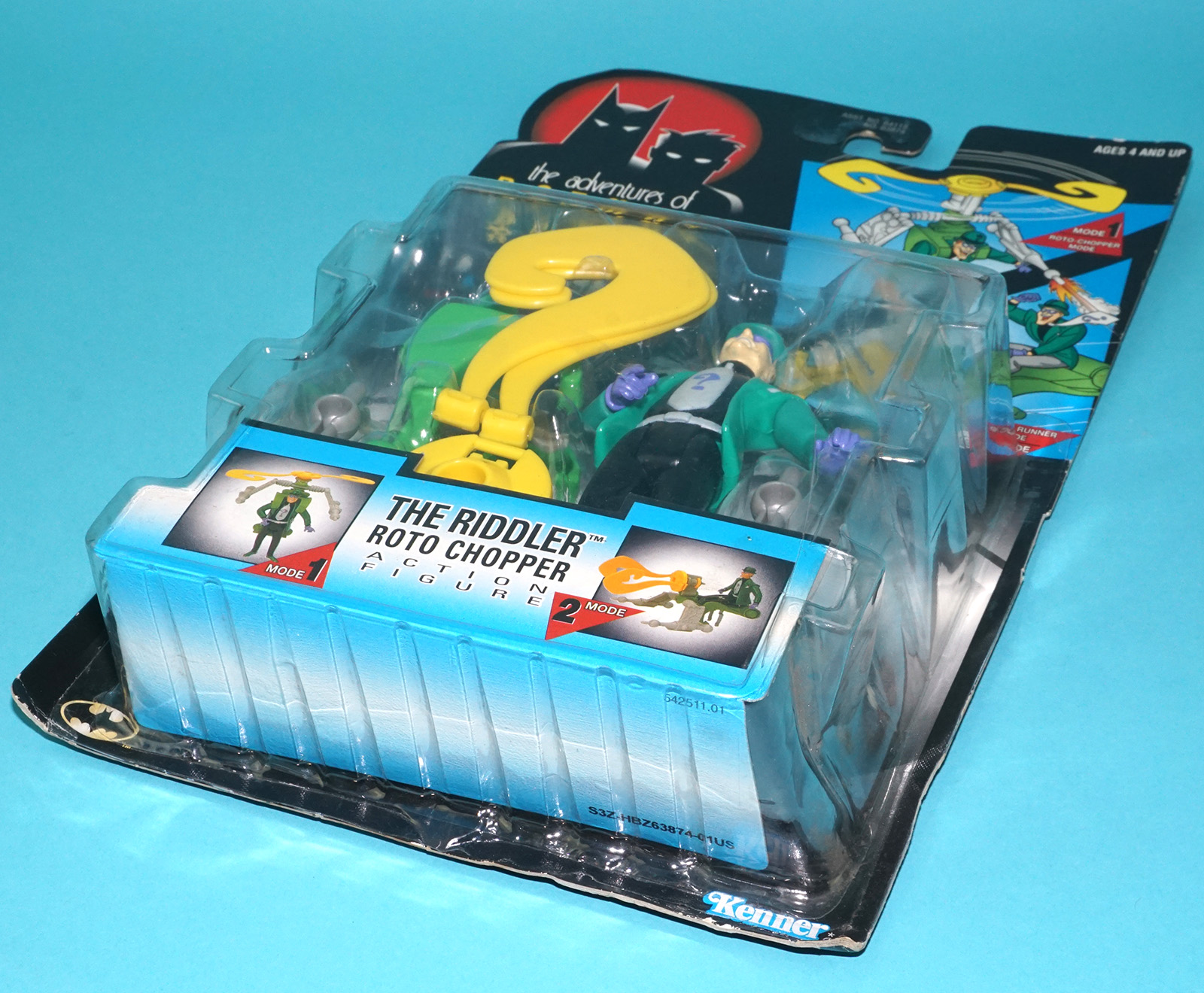 BATMAN & ROBIN ANIMATED ADVENTURES DUO-FORCE RIDDLER MOC MOSC US CARD 1997 KENNER - Image 6