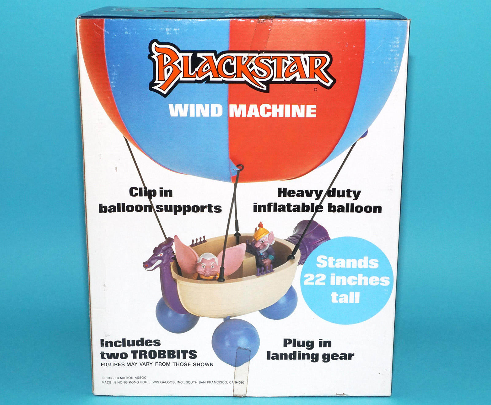 BLACKSTAR TROBBIT WIND MACHINE MIB NRFB US BOX SEALED CONTENTS 1983 GALOOB - Image 8