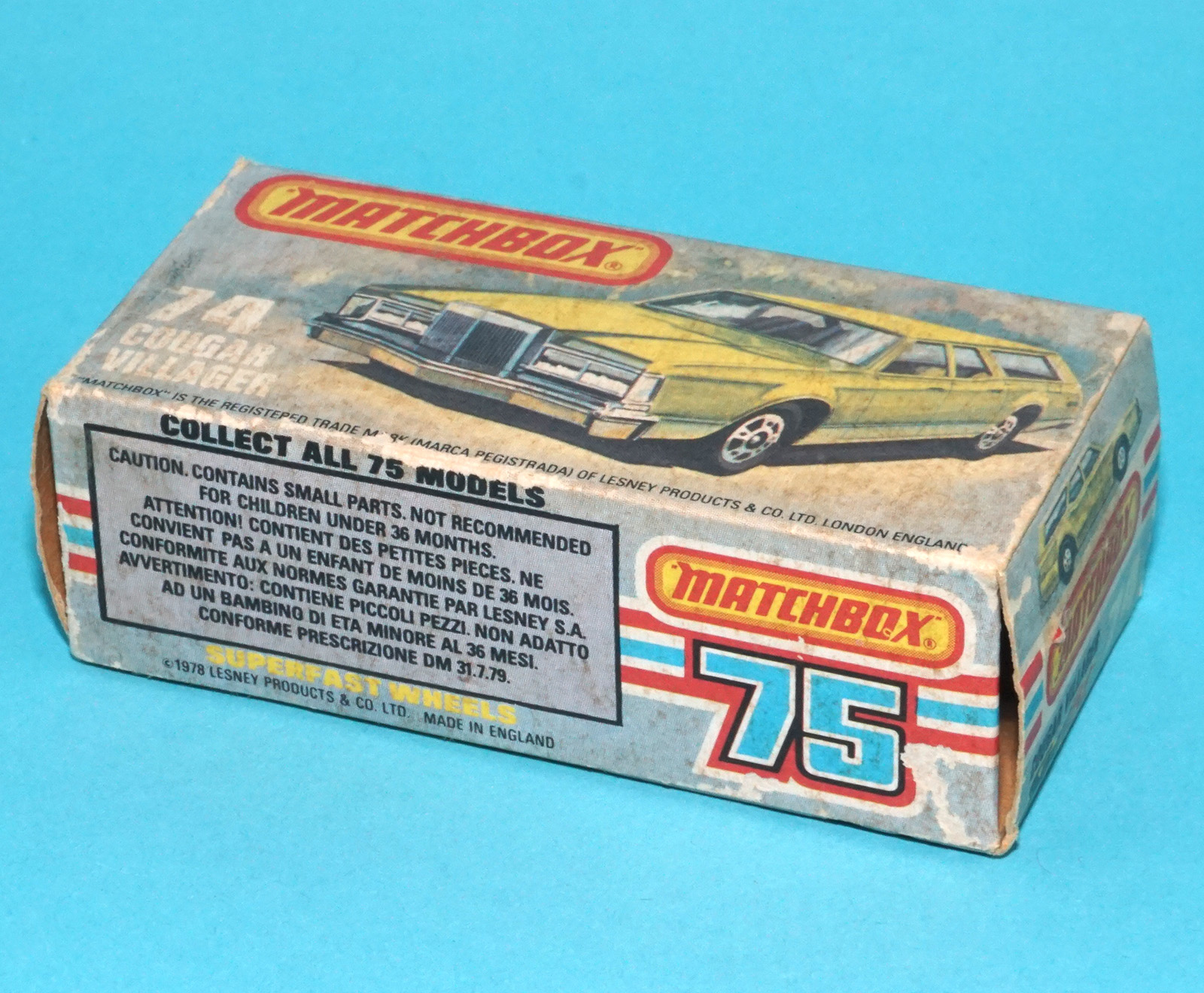 MATCHBOX SUPERFAST #74 COUGAR VILLAGER BOXED ORIGINAL BOX 1978 LESNEY ENGLAND - Image 3