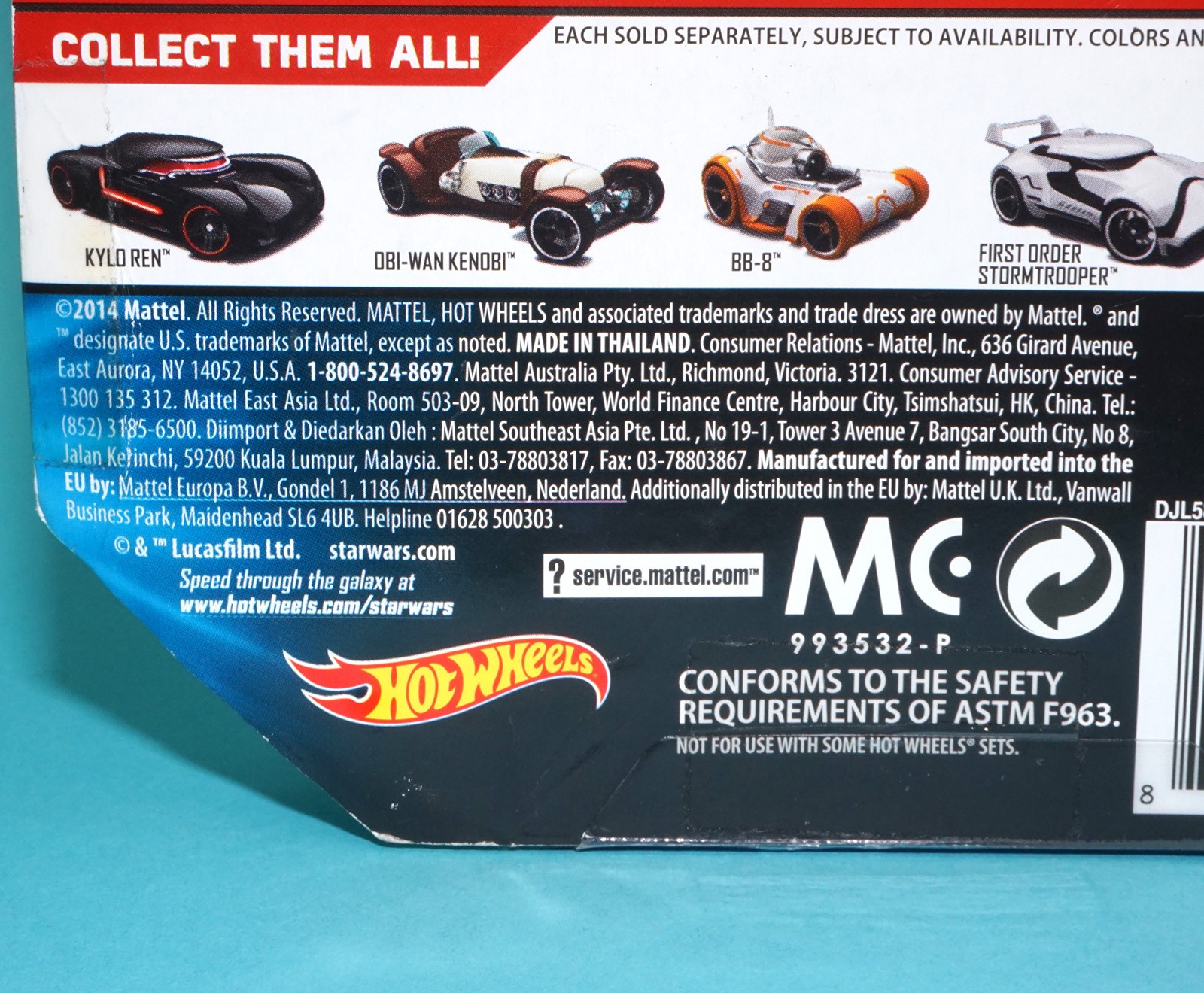 STAR WARS HOT WHEELS HAN SOLO CAR MOC MOSC 2014 MATTEL - Image 6