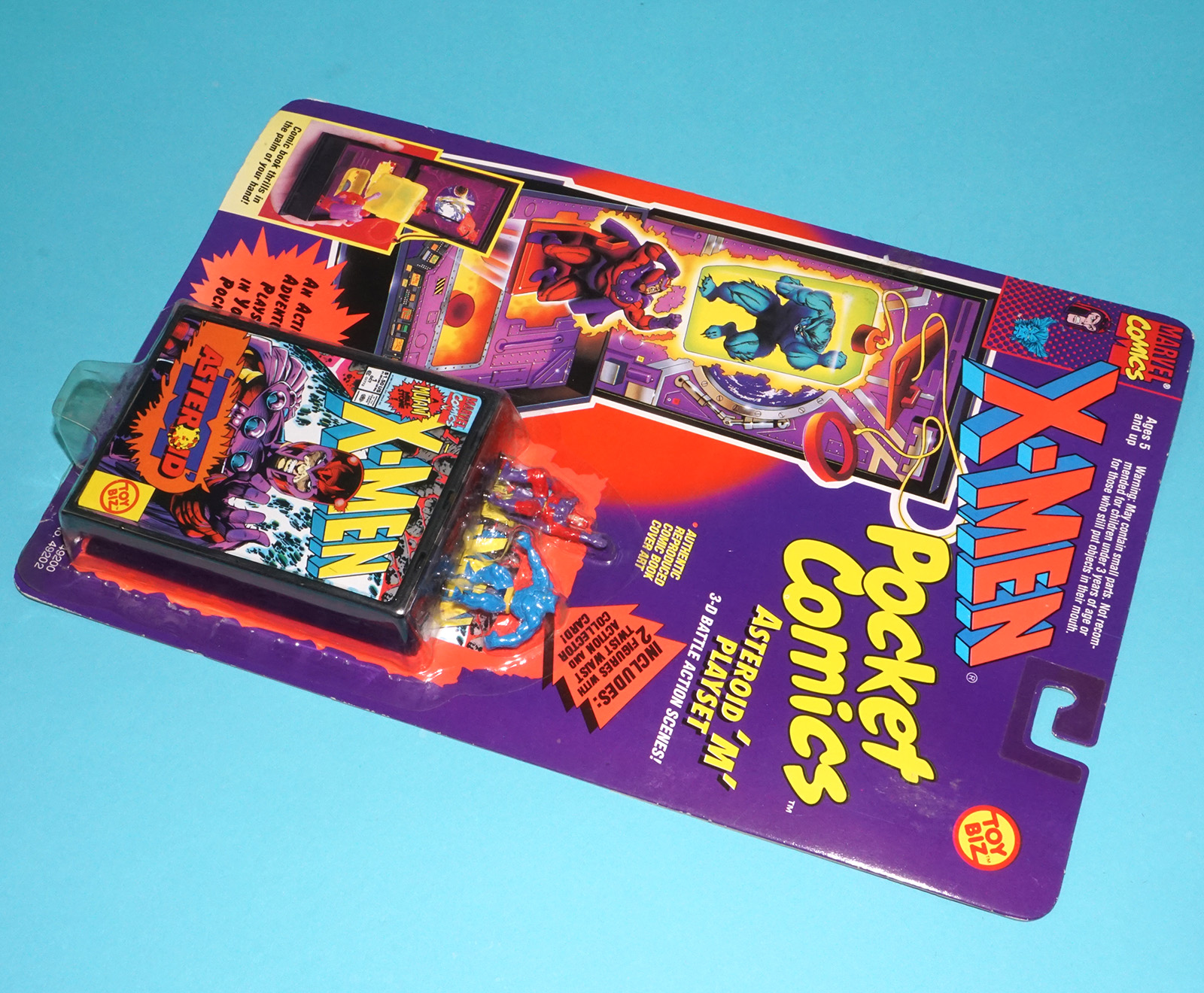 MARVEL X-MEN POCKET COMICS ASTEROID 'M' PLAYSET MOC MOSC US CARD 1994 TOY BIZ - Image 6