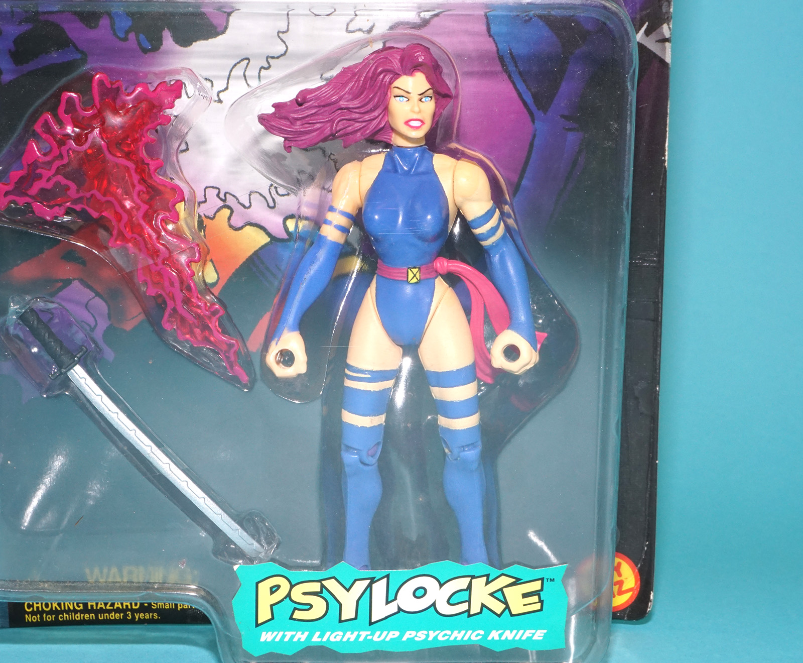 MARVEL X-MEN CLASSICS PSYLOCKE MOC MOSC US CARD 1996 TOY BIZ - Image 2