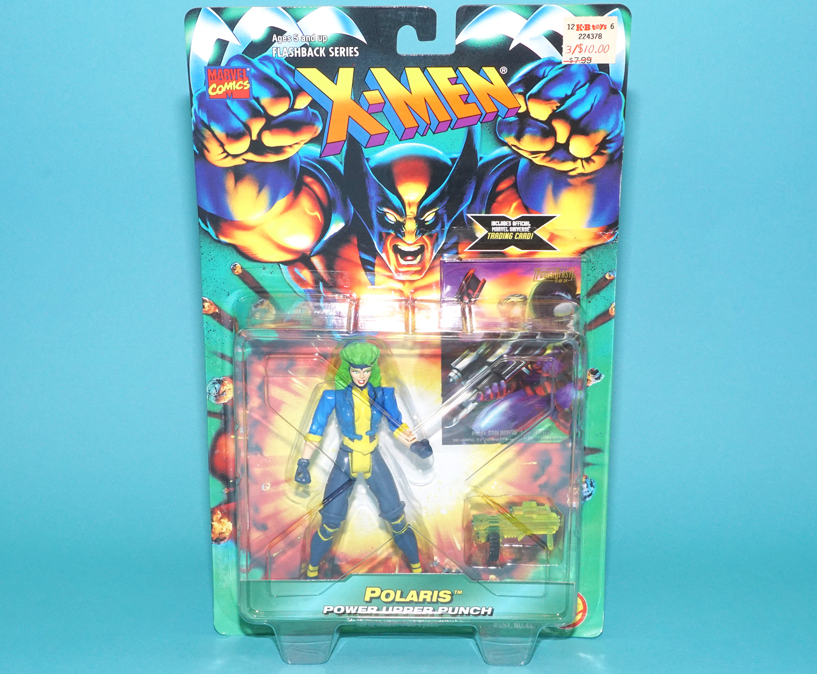 MARVEL X-MEN FLASHBACK SERIES POLARIS MOC MOSC US CARD 1996 TOY BIZ