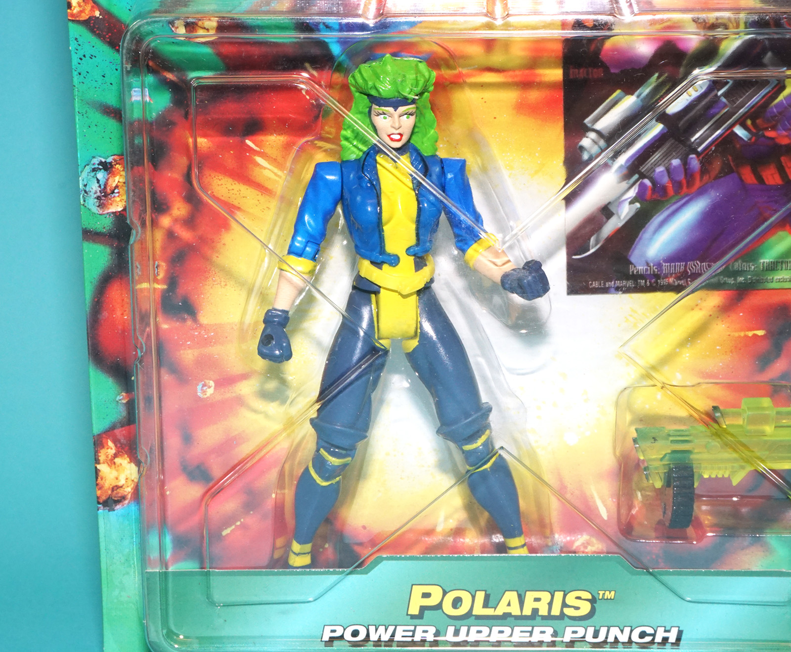 MARVEL X-MEN FLASHBACK SERIES POLARIS MOC MOSC US CARD 1996 TOY BIZ - Image 2