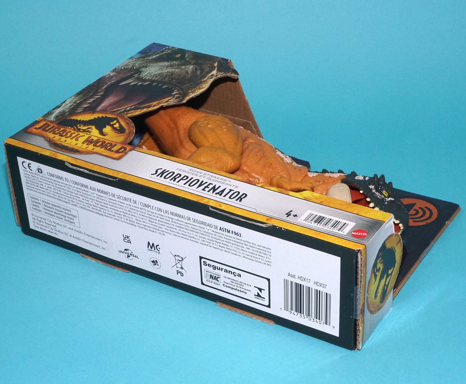 JURASSIC WORLD DOMINION ROAR STRIKERS SKORPIOVENATOR MIB MISB NRFB 2021 MATTEL WORKS! - Image 3