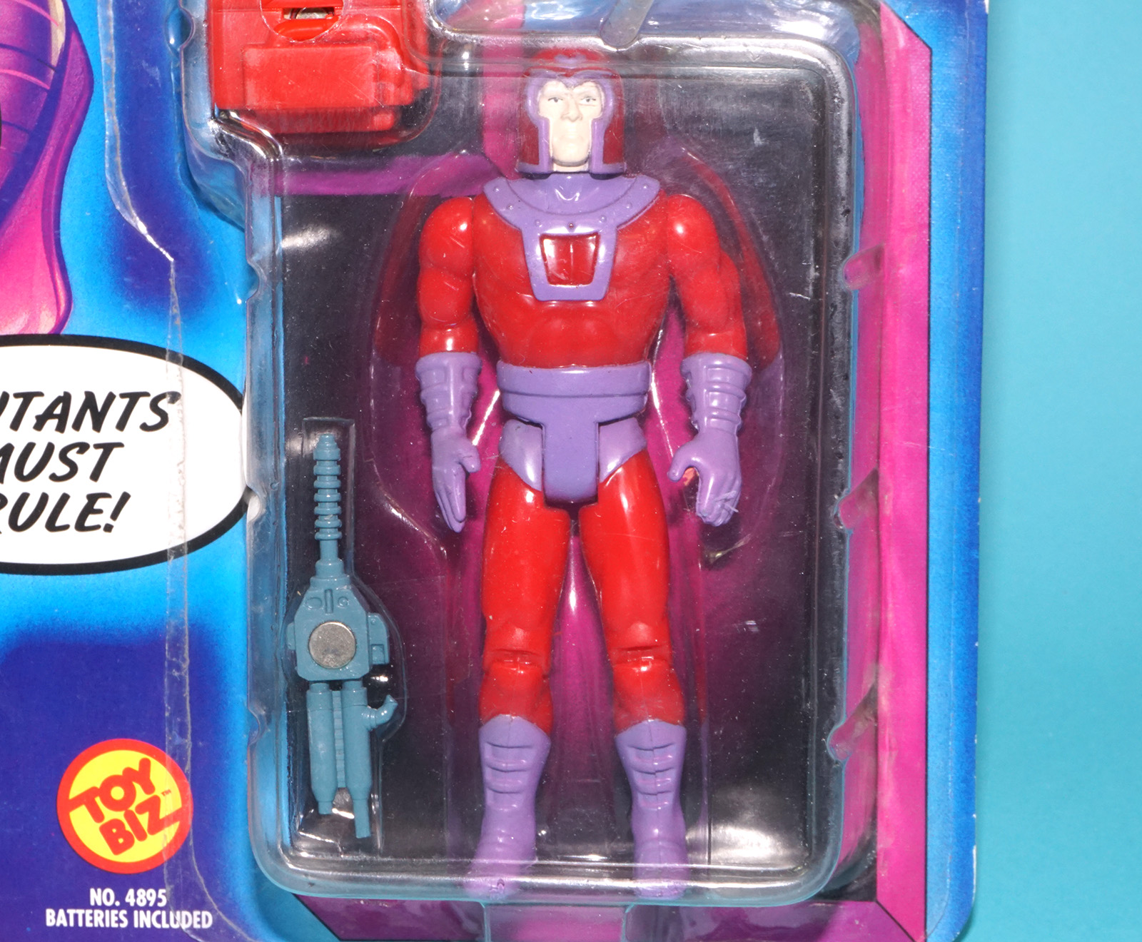 MARVEL ELECTRONIC X-MEN MAGNETO TALKS MOC MOSC US CARD 1991 TOY BIZ WORKS! - Image 2