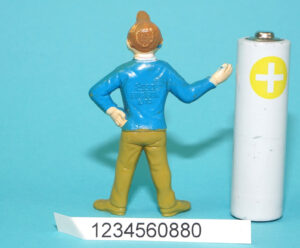 TIN TIN TINTIN PVC MINI TOY FIGURE TIN TIN 1/35 SCALE 1973 BELVISION ESSO PROMO BENELUX